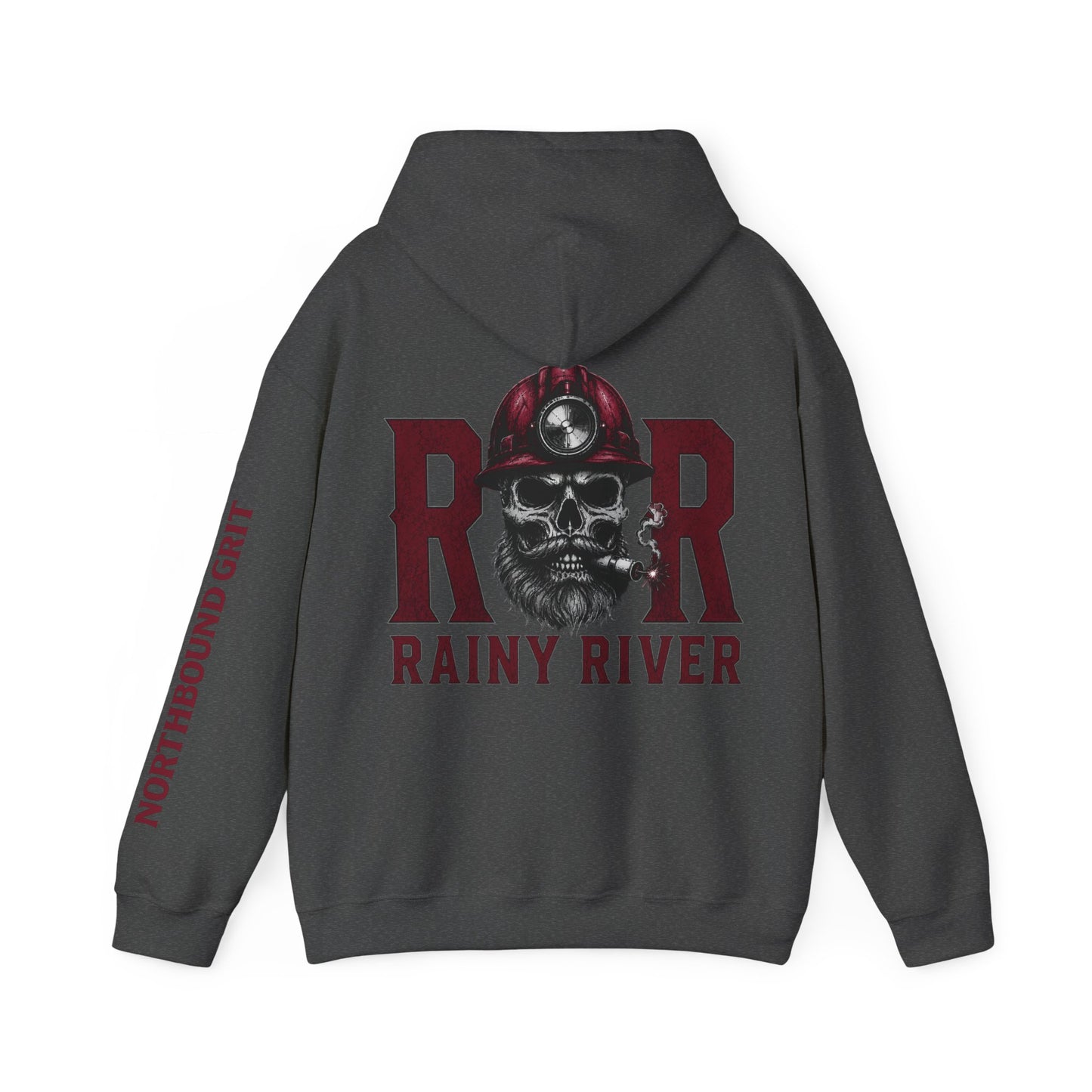 Mining Hoodie — Skull Miner 'Rainy River' Safety Graphic Hoodie