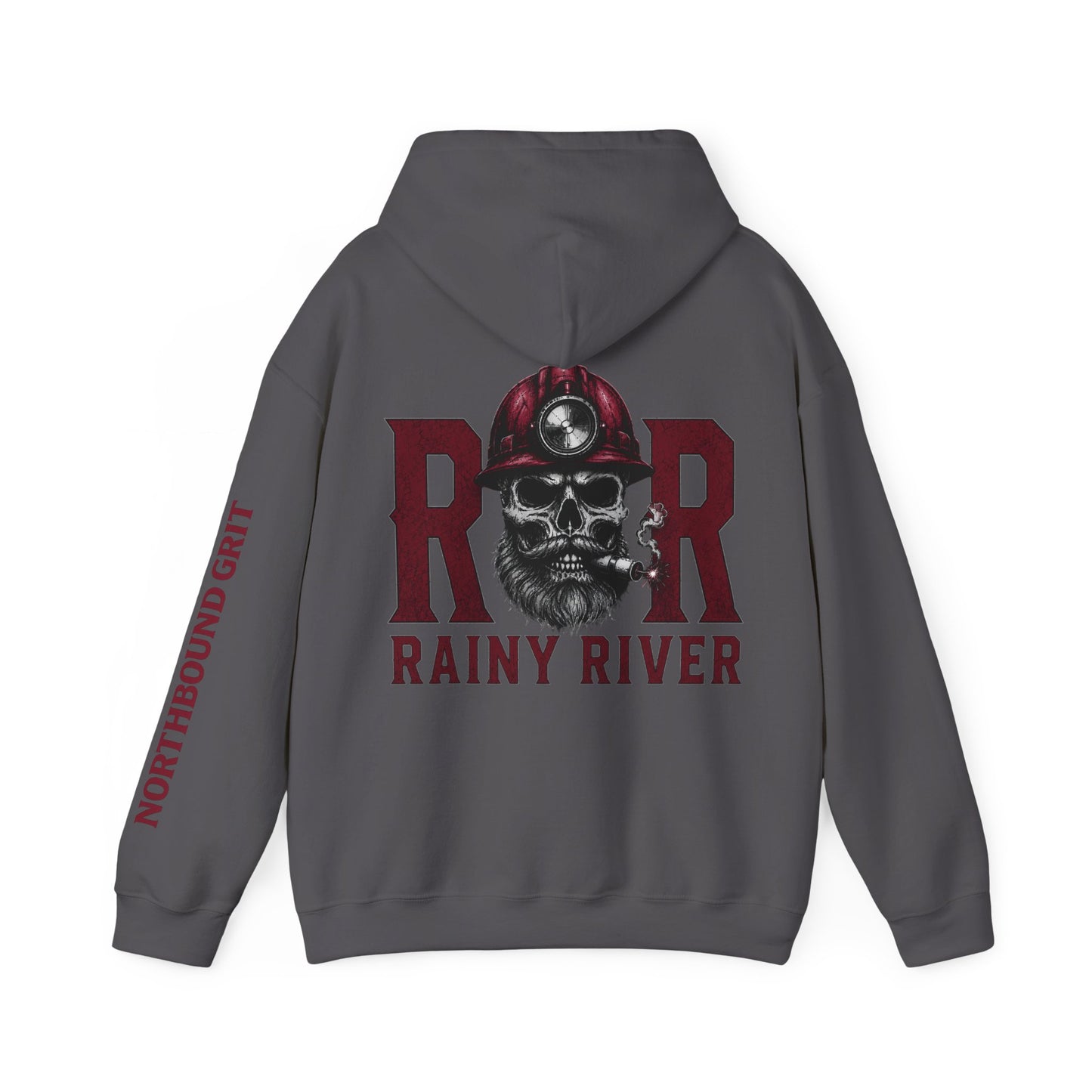 Mining Hoodie — Skull Miner 'Rainy River' Safety Graphic Hoodie